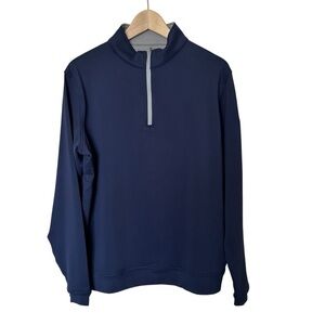 Peter Millar 1/4 Zip Navy Blue La Jolla Size Medium